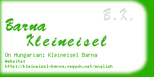 barna kleineisel business card